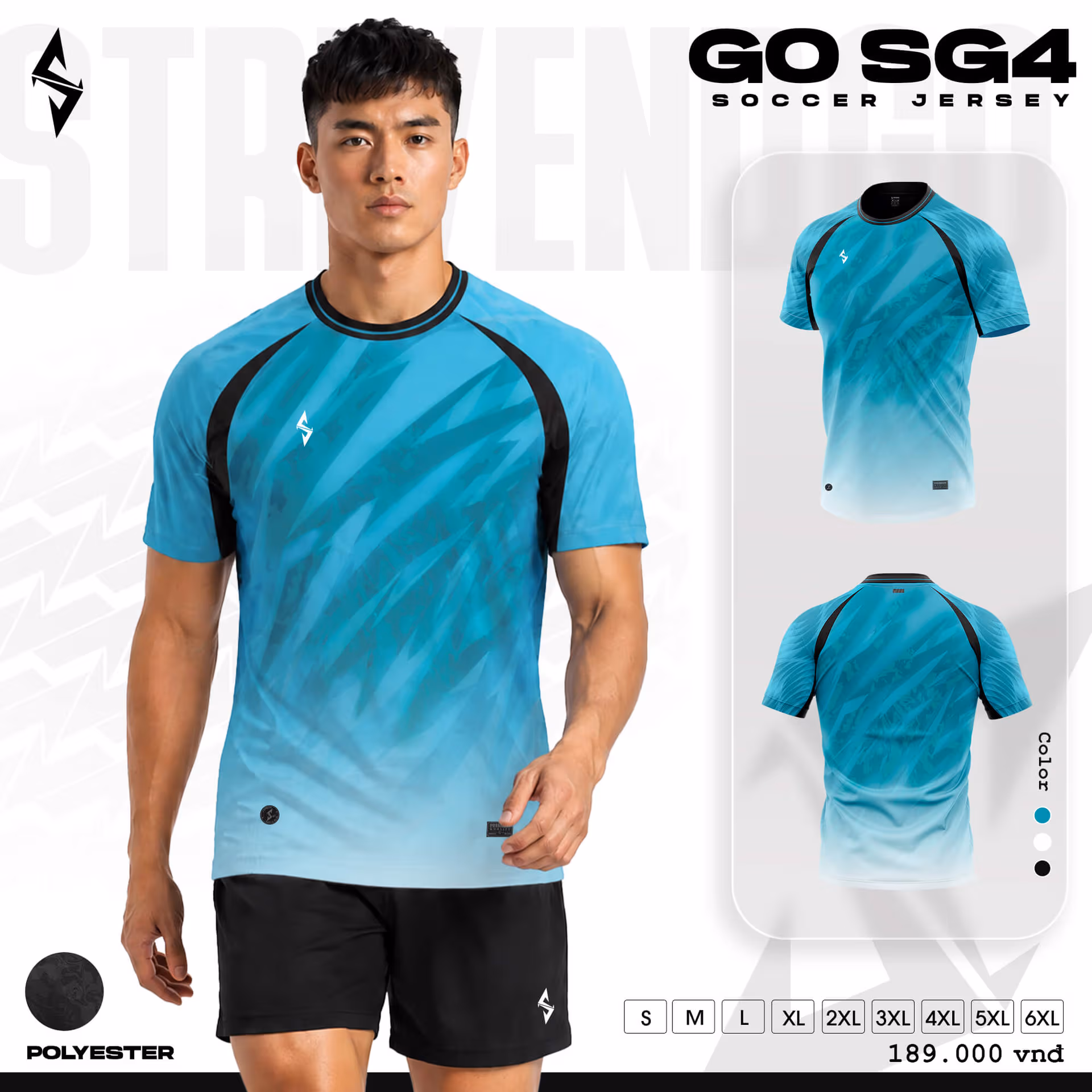Bộ quần áo bóng đá Strivend Go SG04 Xanh Cổ Vịt