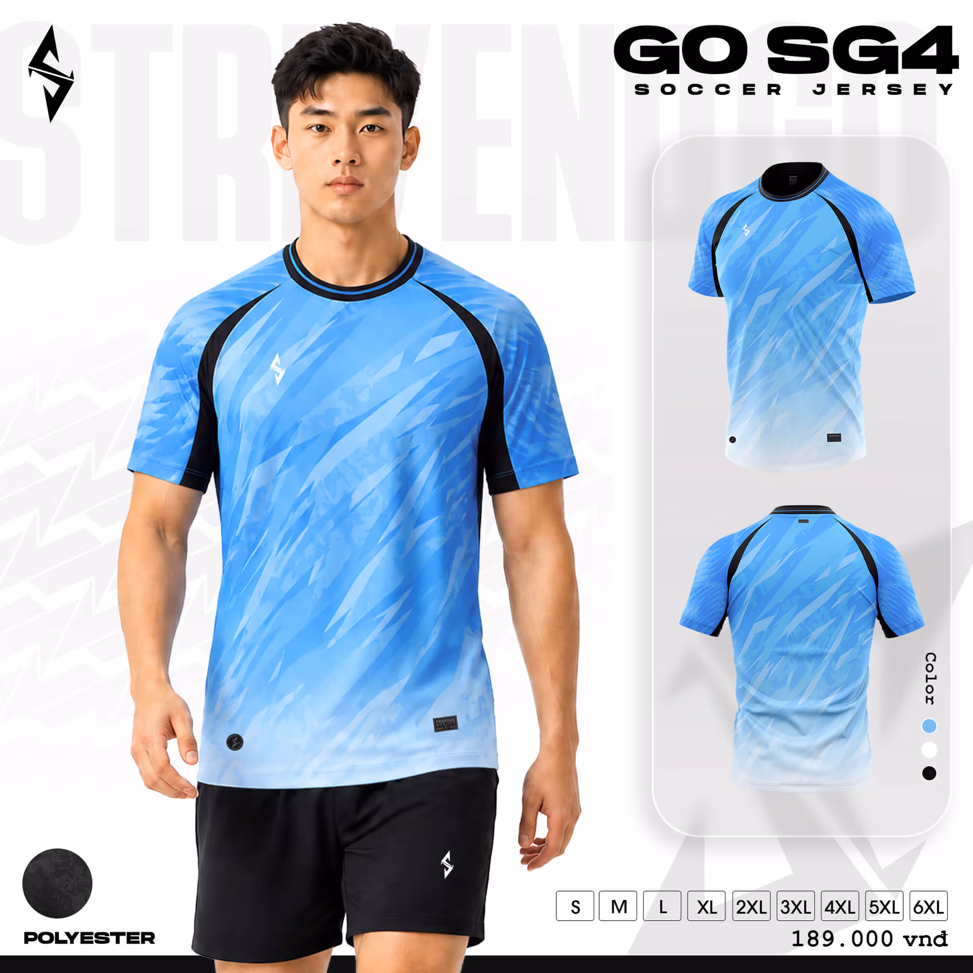 Bộ quần áo bóng đá Strivend Go SG04 Xanh Ya