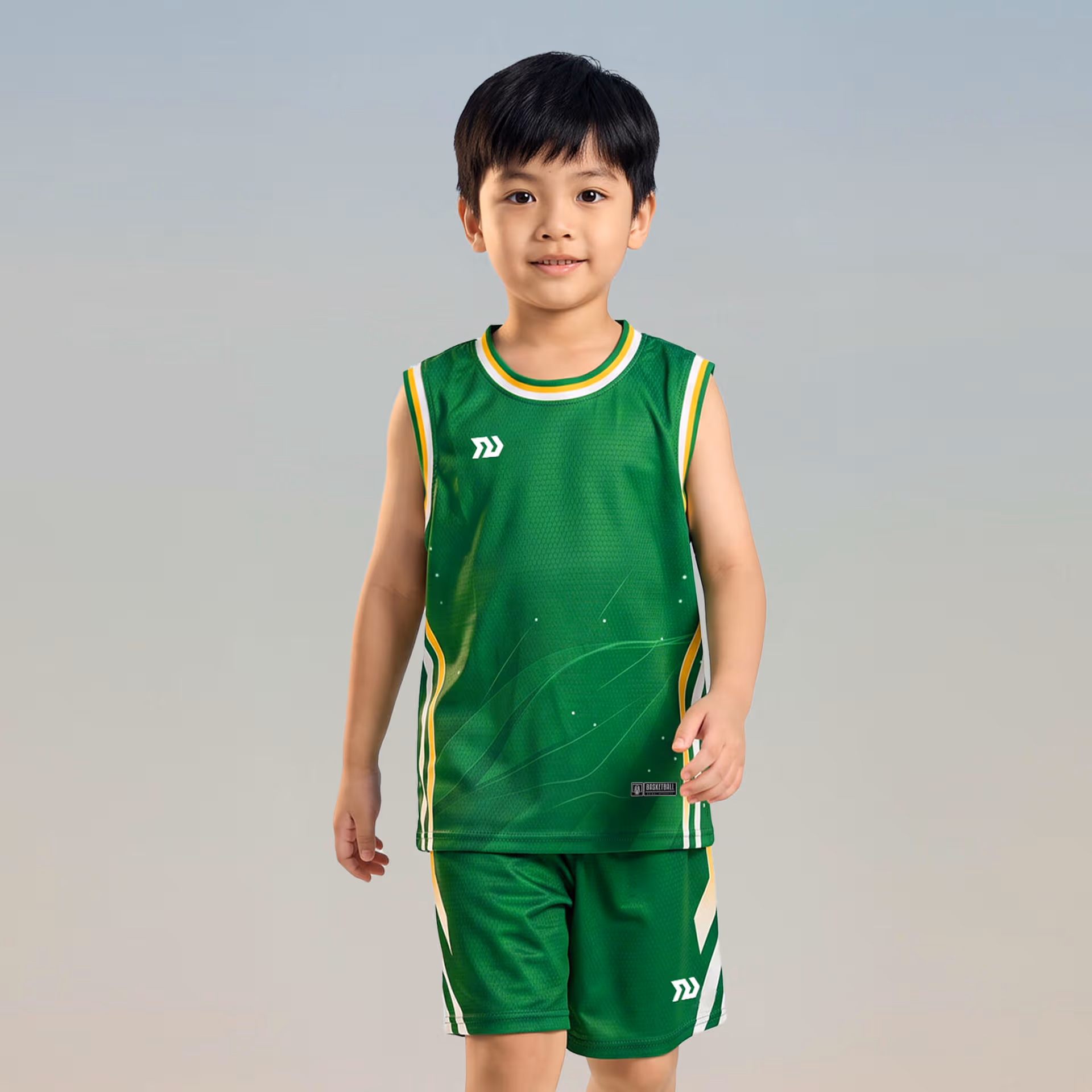 Quần áo bóng rổ Trẻ em Bulbal Fastbreak BR06 Xanh Lá